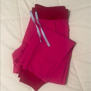Figs shocking pink Zamora jogger style